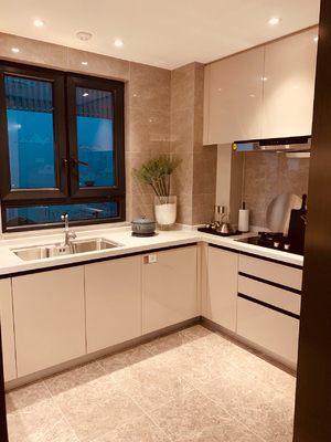 Contemporary Design Modern Kitchen Cabinet with Particle Board Carcase and Plywood Door