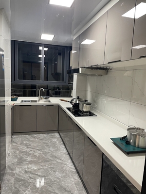 Laminate Kitchen Cabinet Sets With Clear Glass Door Panel Wall Cabinets