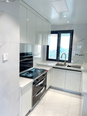 Laminate Kitchen Cabinet Sets With Clear Glass Door Panel Wall Cabinets