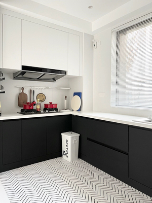 Atmospheric Multi-Color Texture Mix And Match Modern Kitchen Cabinets