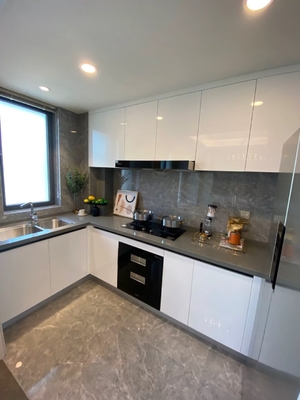 Modular Cabinets Melamine Marble Counptertop Furniture Kitchen Cabinets
