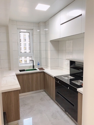 Modular Cabinets Melamine Marble Counptertop Furniture Kitchen Cabinets