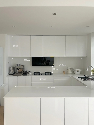 Chinese Furniture Modern Kitchen Melamine Wood Kitchen Cabinetry