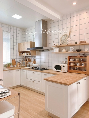 Chinese Furniture Modern Kitchen Melamine Wood Kitchen Cabinetry