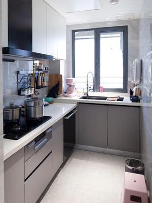 Chinese Furniture Modern Kitchen Melamine Wood Kitchen Cabinetry