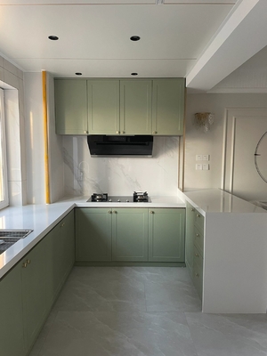 Modern Concise Style Custom Furniture Melamine Unit Kitchen Cabinets With Sink