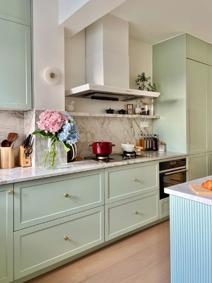 Modern Concise Style Custom Furniture Melamine Unit Kitchen Cabinets With Sink