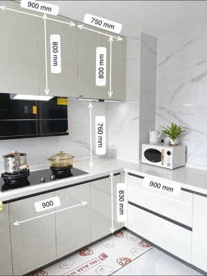 Residence Custom Sintered Stone / Marble / Granite Laminate Kitchen Furniture Sets
