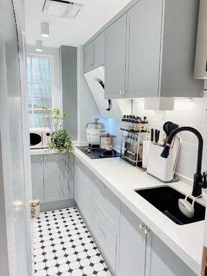 Fixed White George Standard Export Packing Cupboard Kitchen Cabinets