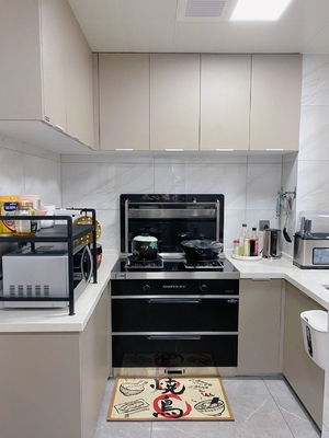 Linear Style Fixed George Standard Export Packing Customized Wooden Kitchen Cabinet