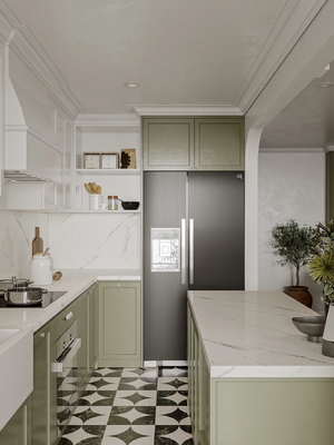 Graphic Design 3D Model Design Modern Cabinet Wooden Kitchen Cabinets