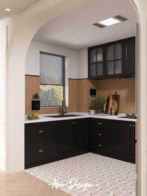 Graphic Design 3D Model Design Modern Cabinet Wooden Kitchen Cabinets