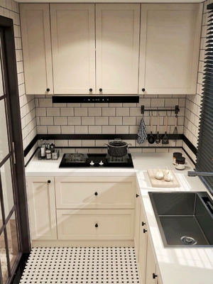 Home Furniture Kitchen Cabinets With  MDF Door Material