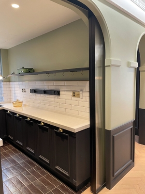 Vintage Corner Modular Lacquer Kitchen With Island Furniture Cabinet