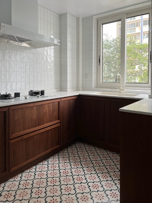 Vintage Corner Modular Lacquer Kitchen With Island Furniture Cabinet