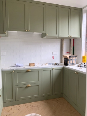 Vintage Corner Modular Lacquer Kitchen With Island Furniture Cabinet