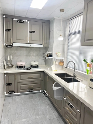 Modular Cuisine Equipment Hutch Flat Pack Storage Home Kitchen Cabinets
