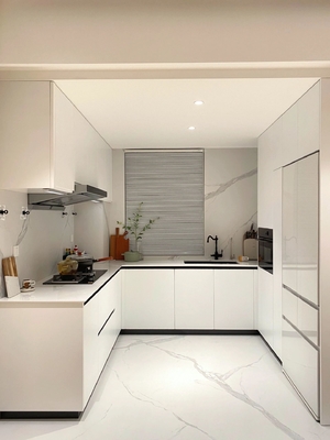 Contemporary L-Shape Medium Kitchen Shaker Cabinets Modular Customized Furniture
