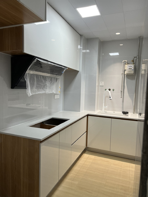 Contemporary L-Shape Medium Kitchen Shaker Cabinets Modular Customized Furniture