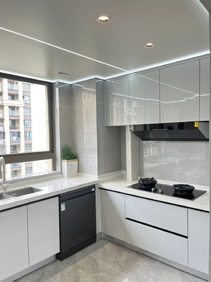 Lacquer Cupboard Customized Own Design Modern Kitchen Plywood Wooden Cabinet