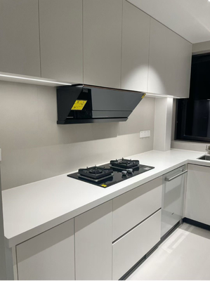 Modern Kitchen Cabinet with Marble Countertop for Apartments