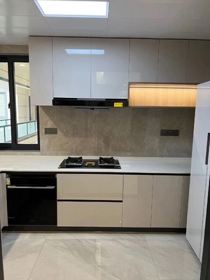 Custom Modern Kitchen Cabinet with Anti-Fingerprint Pet Film