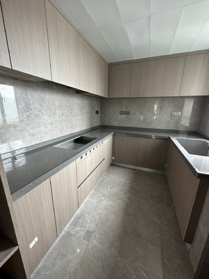Custom Modern Kitchen Cabinet with Anti-Fingerprint Pet Film