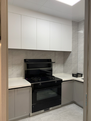 Custom Modern Kitchen Cabinet with Anti-Fingerprint Pet Film