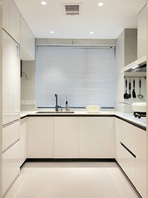 Custom Shaker Style Particle Board Kitchen Cabinets in Vibrant Colors