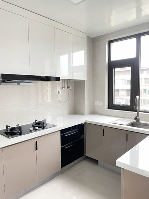 Modern Kitchen Cabinet with Melamine Plywood Customizable Design