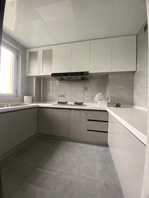 Modern Kitchen Cabinet with Melamine Plywood Customizable Design