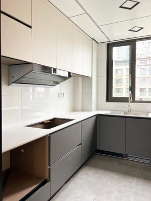 Melamine Finish Kitchen Cabinet with Particle Board Carcase