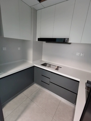 Modern Kitchen Cabinet with Melamine Door Panel Customizable