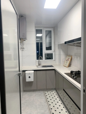 Modern Kitchen Cabinet with Melamine Door Panel Customizable