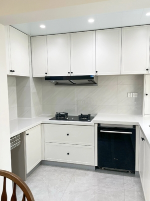 Modern Kitchen Cabinet with Melamine Door Panel Customizable