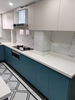 Modern Melamine Finish Kitchen Cabinet with Plywood Door