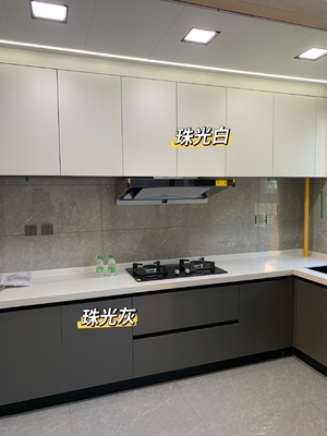 Custom Shaker Melamine Kitchen Cabinets Modular Modern Design