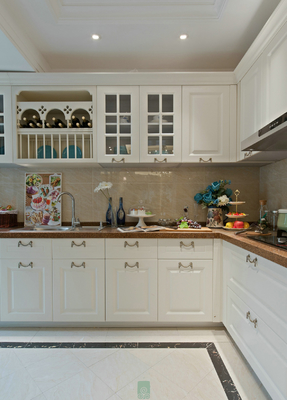 Modern Kitchen Cabinets with MDF Plywood Doors for Residence Hotel
