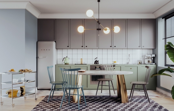 Modern Kitchen Cabinet with Melamine or Plywood Carcase
