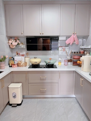 China Factory Kitchen Cabinets with Quartz Granite Countertops