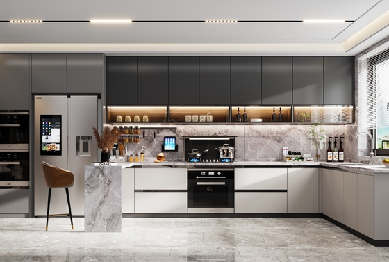 Residence/Apartment/Hotel Water Proof Cabinet Melamine Kitchen Cabinet