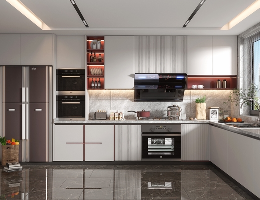 Wood Kitchen Cabinets Modern Cupboard Cabinet Custom Cabinetry Manufacturing