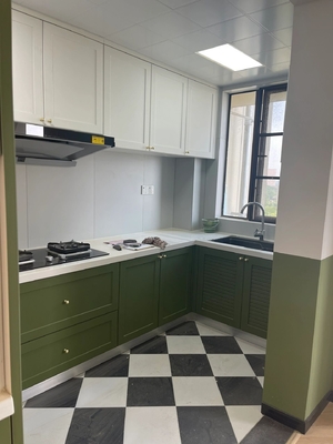 Custom American Style Kitchen Cabinet with Island Plywood