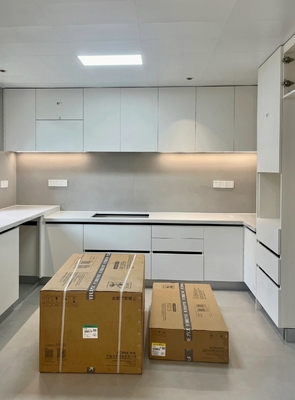 Custom Modular Kitchen Cabinet with Quartz Granite Marble Countertop