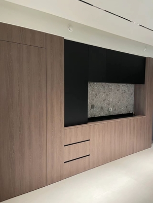 Customizable Automatic Kitchen Cabinets with Marble Countertop