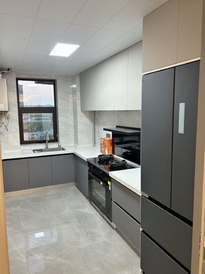 Vintage Style Smart Kitchen Cabinet with Marble Countertop