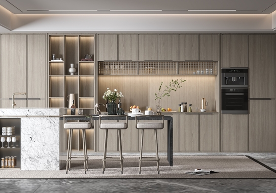 Simple Surface For Hotel Kitchen Cabinets Particle Board Carcase Lacquer Finish