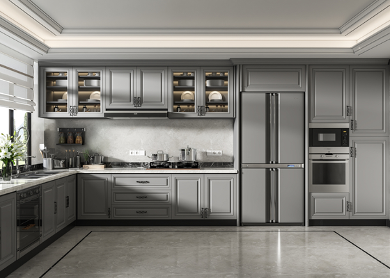 Simple Surface For Hotel Kitchen Cabinets Particle Board Carcase Lacquer Finish