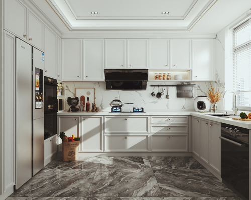 Simple Surface For Hotel Kitchen Cabinets Particle Board Carcase Lacquer Finish