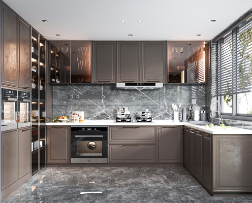 Guangzhou Small Kitchen Design Philippines Custom Kitchen Cabinet For Home